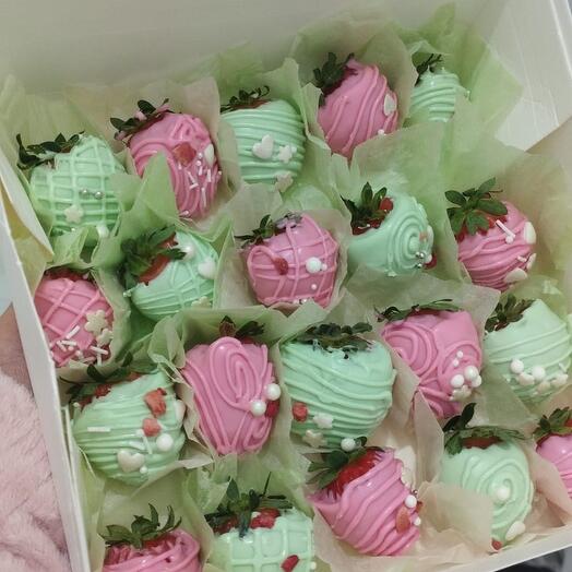 Fresa en chocolate caja 20 ud