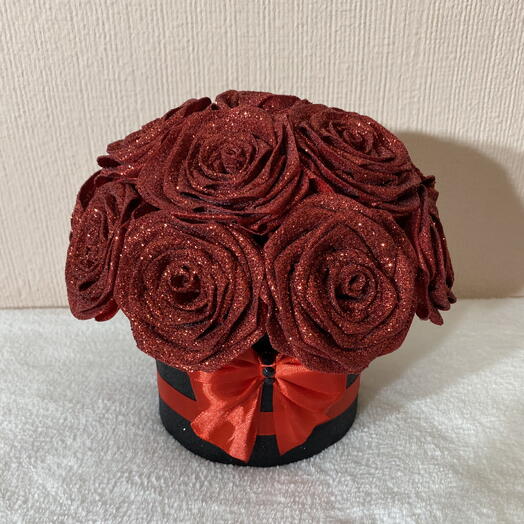 Caja de rosa roja eterna