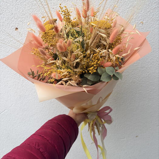 Amber Harvest: ramo de flores silvestres preservadas, gracias, pensando en tu pronta recuperación. Añade chocolates, tarjeta para completar tu regalo