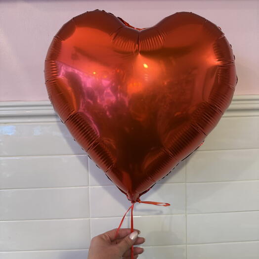 Corazon rojo 45 cm con helio