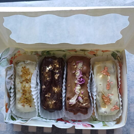 Caja gurmet de barritas artesanales con chocolate belga