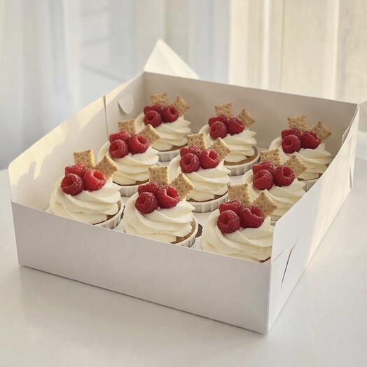 Caja de 9 cupcakes de vainilla