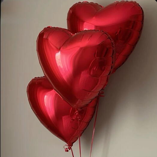 Globos de Helio Corazon Rojo 3un