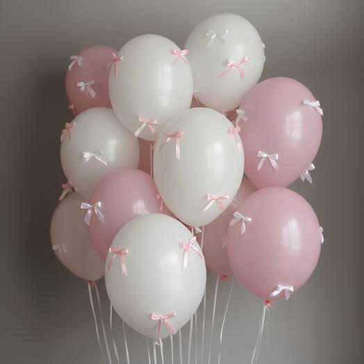 Conjunto de globos de helio con lazos (12)