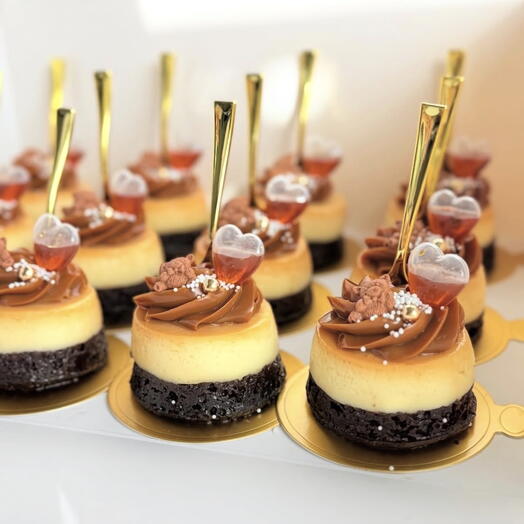 Caja de 12 Mini Chocoflan sweet round