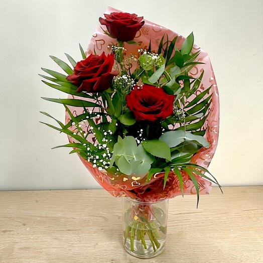 Ramo de 3 Rosas Rojas