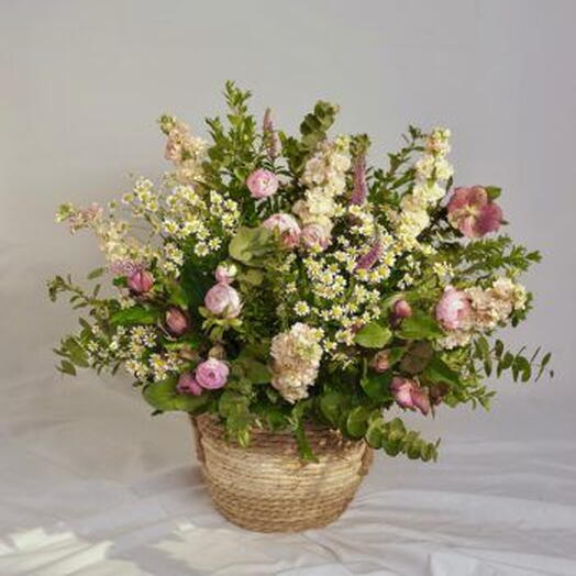CESTON CON FLORES DE TEMPORADA