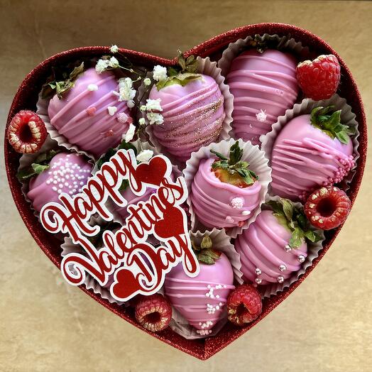 Caja de Fresas en caja de dorazon