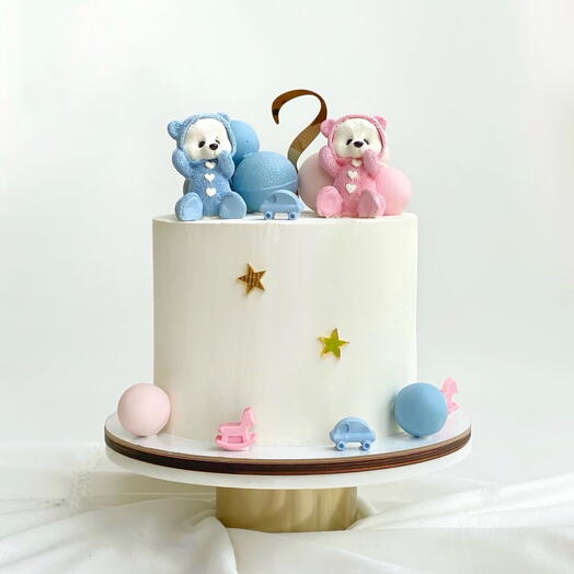 Tarta para fiesta de revelacion de genero(gender party)