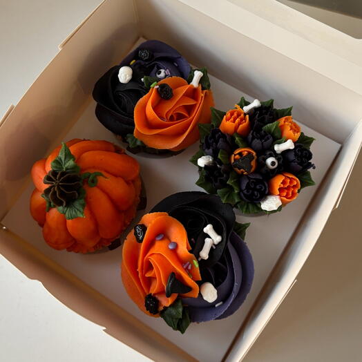 Halloween box - 4 cupcakes