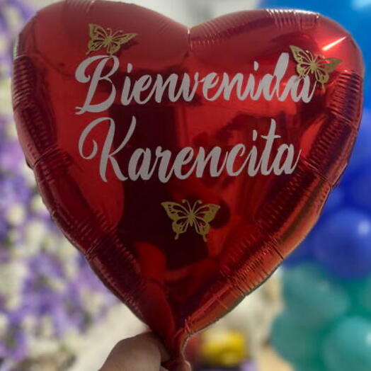 Globo corazon personalizado