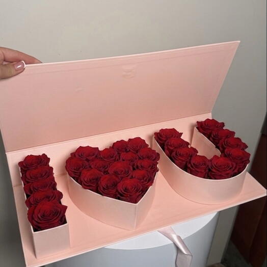 Caja con rosas Te amo