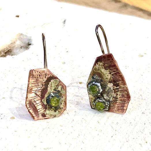 pendientes COBRE RECICLADO
