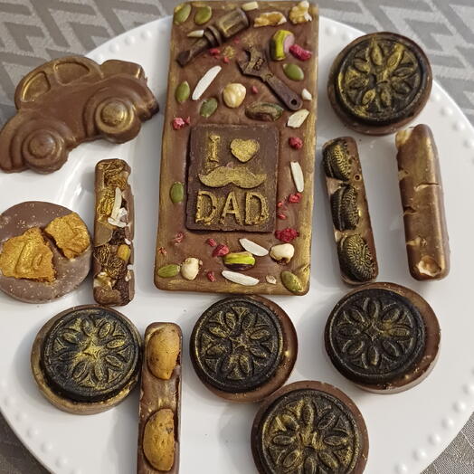 🍫 Caja de chocolates artesanales para Un padre especial – I ️️ Dad