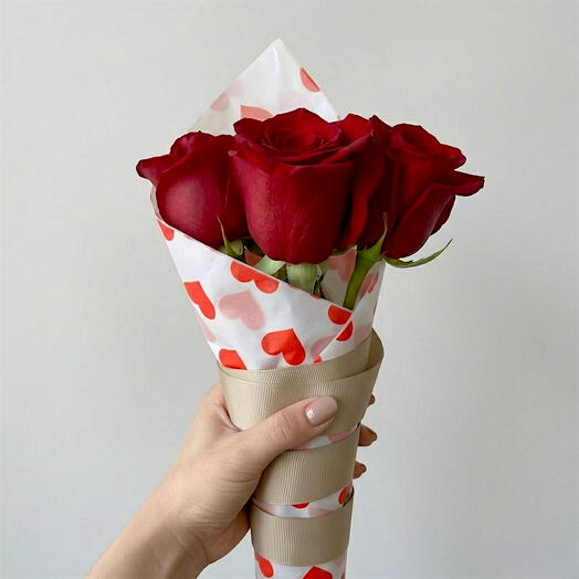 3 rosas para san Valentin