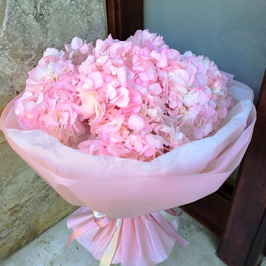 Ramo de hortensias rosas