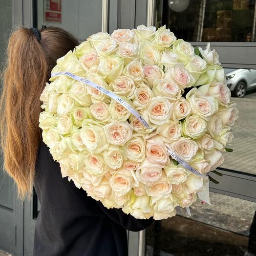 100 peony shaped roses