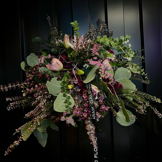 Ramo de eucaliptos y limonio