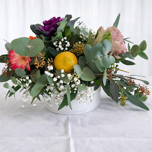 Ramo mixto con gerberas y citricos