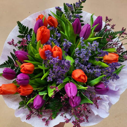 Ramos 20 tulipanes con adornos adicionales