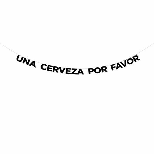 Guirnalda de papel UNA CERVEZA POR FAVOR
