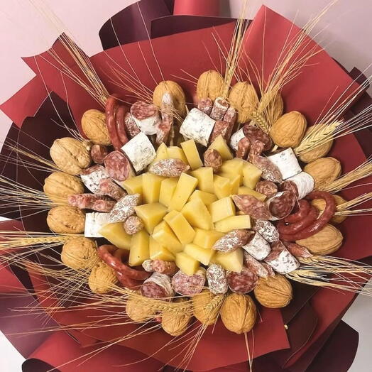 Ramo queso, fuet y nueces