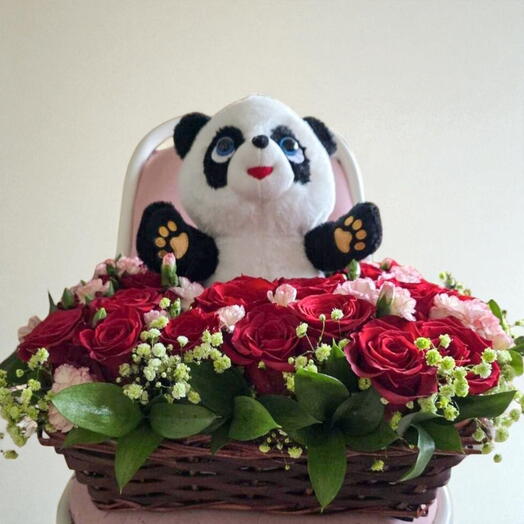 Cesta panda amor