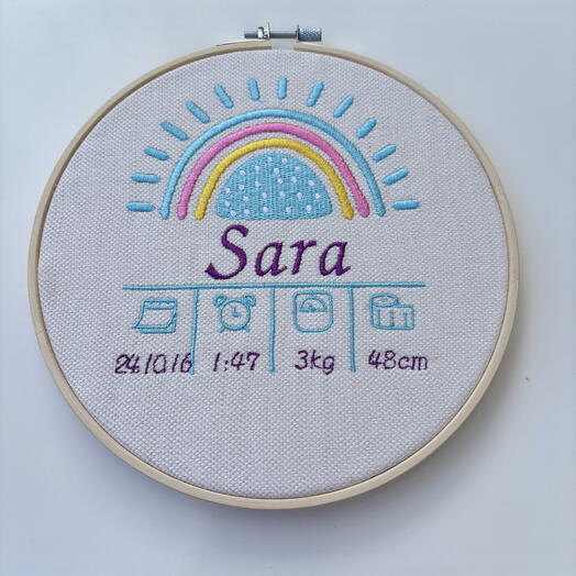 Bastidor  nacimiento Rayitos diam. 20 personalizable