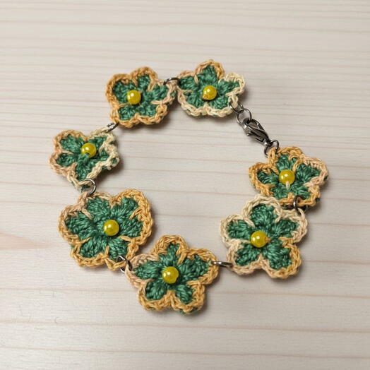 Pulsera marron y verde