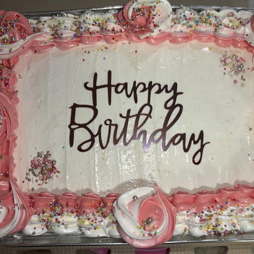 Tres leches decorado con merengue italiano ( Rectangular 12,6x10,3 Pulgadas)