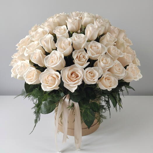 Box 101 white roses