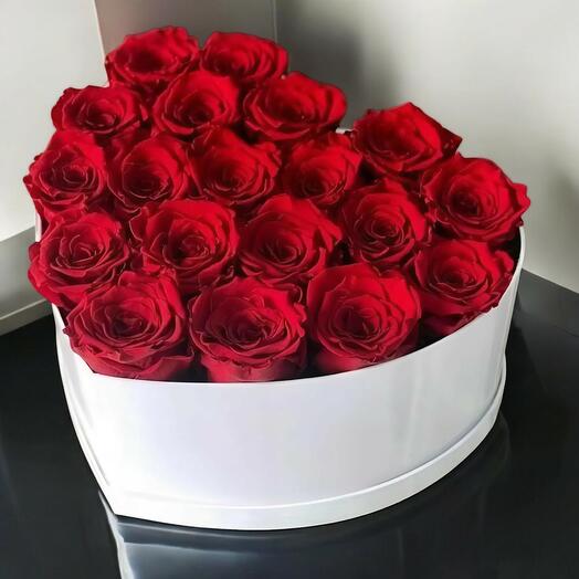 Caja Corazon con 20 Rosas Rojas – Regalo Romantico