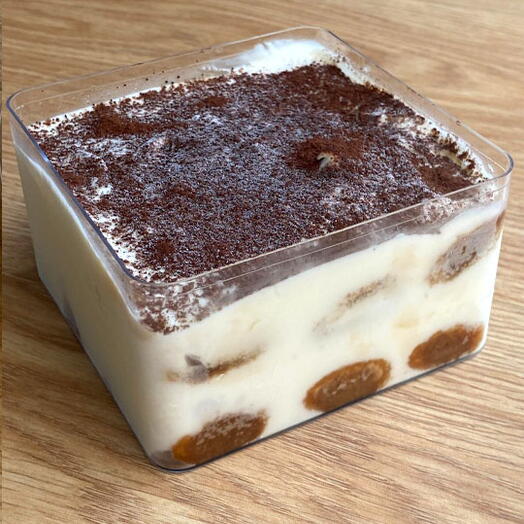 Caja de pastel de tiramisu