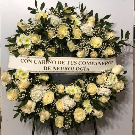 Венок "Белая Вечность"