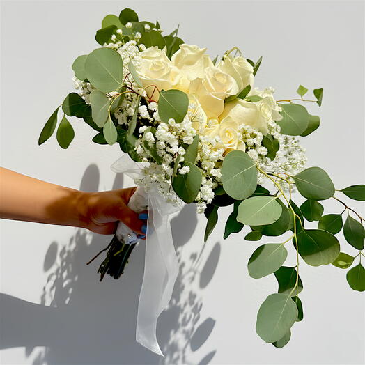 Ramo de novia " rosa blanca "