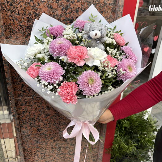 Ramo con Mini Osito de Amor