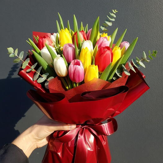 Ramos de tulipanes colores