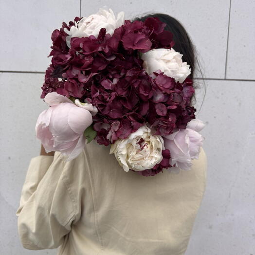 Peony   Hydrangea Luxe Bouquet Mother s Day