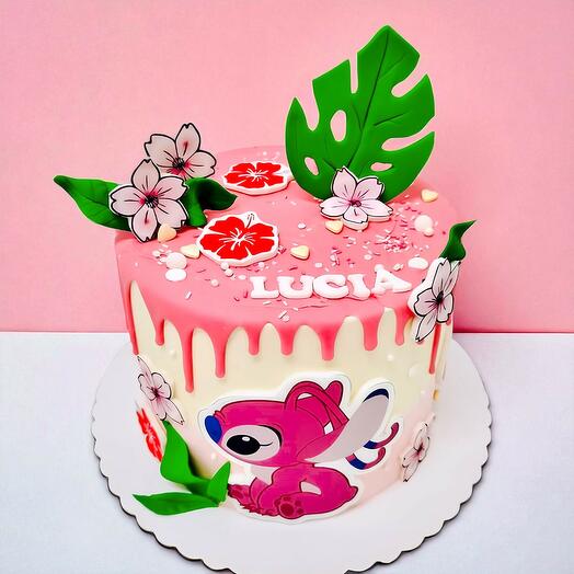 Tarta con diseno tropical