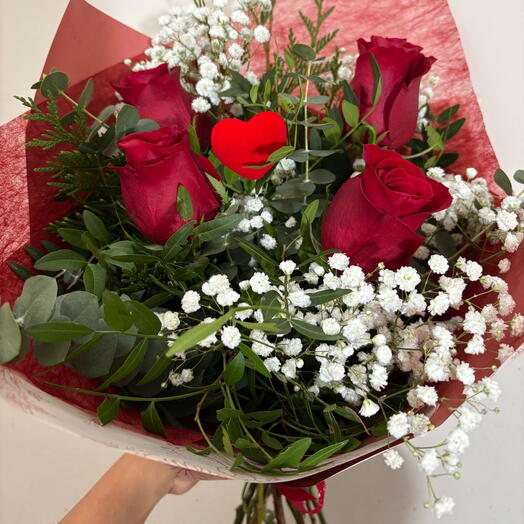 Букет Амор в красном