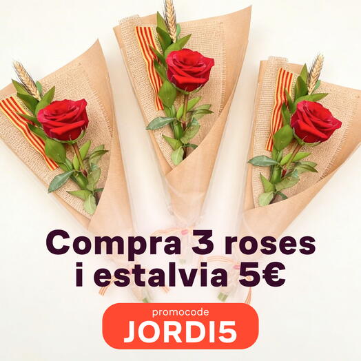 3 rosas para San Jordi