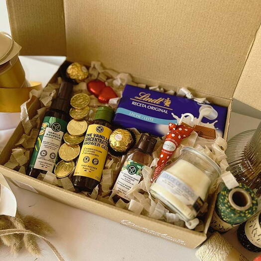 RELAX AROMATICO – Caja de Regalo de Cuidado Personal y Chocolate