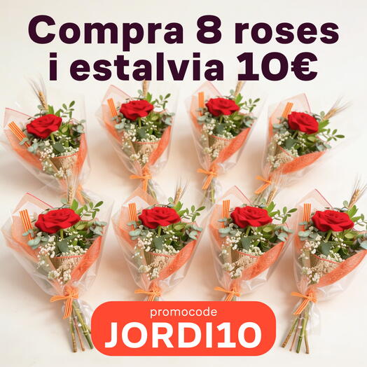 8 rosas para San Jordi