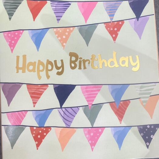 Happy birthday card pennants