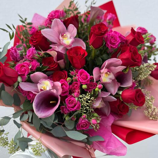 Plaça d Amor - lujo moderno, orquídeas, rosas- amor, romance, te extraño, aniversario, regalo de compromiso