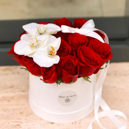 Orquídea en caja roja