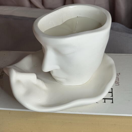 Vela de soja con bandeja