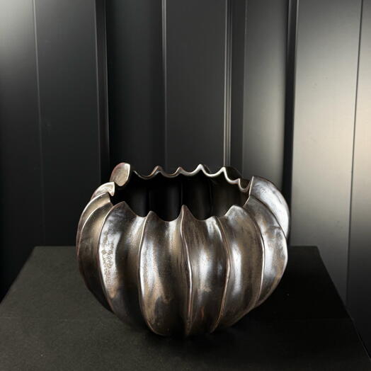 Olla de cerámica de metal antracita de ARAIK GALSTYAN