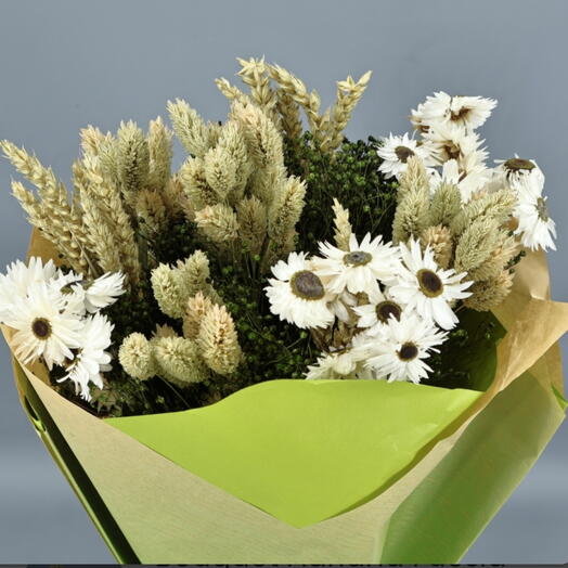 Bouquet seco tonos blancos