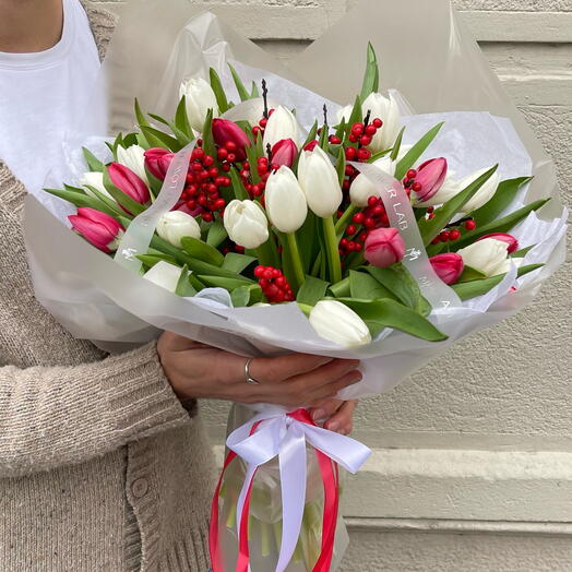 Mezcla invernal de tulipanes